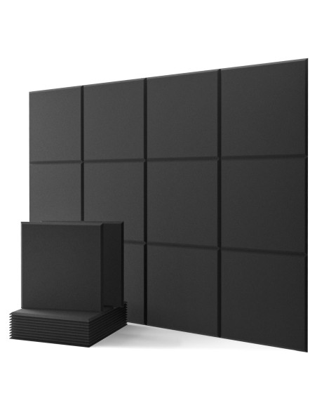 Paneles Acústicos Aislantes Kuchoow 12 Unidades 30.48x30.48cm Negro Paneles Acústicos Aislantes Kuchoow 12 Unidades 30.48x30.48cm Negro