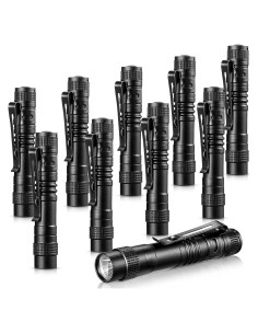 Linterna de Bolsillo LED Honoson 10 Piezas Aluminio 8.9 cm
