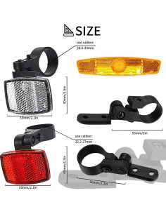 Kit de Reflectores para Bicicleta VICDUEKG 6 Piezas Seguridad 2