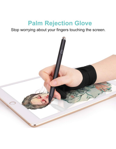 Guantes de Dibujo Mixoo 2 Piezas - Lycra Transpirable Pequeño