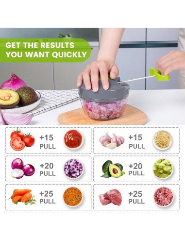 Procesador de Alimentos Manual MAMICOOKER 500ml Picador de Verduras