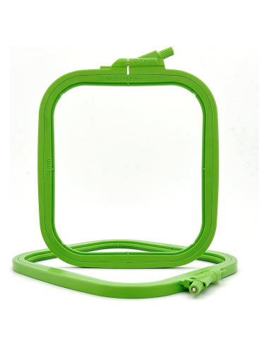 Aro de Bordado Rectangular Plástico Nurge No:2 Verde 14.5x16.5cm