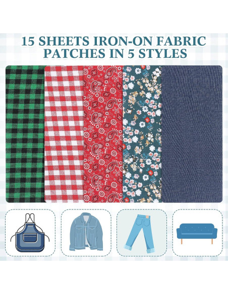 Parches Termoadhesivos Syhood 15 Hojas 12.5x28 cm Color Mezclado