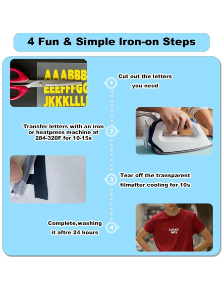 Juego de Letras de Planchar JIADAOMN 830 Piezas Negro Juego de Letras de Planchar JIADAOMN 830 Piezas Negro