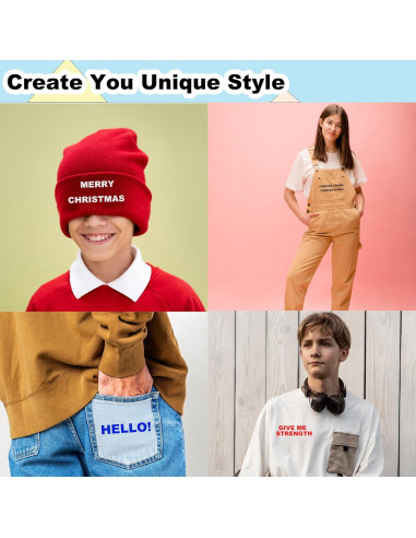 Juego de Letras de Planchar JIADAOMN 830 Piezas Negro