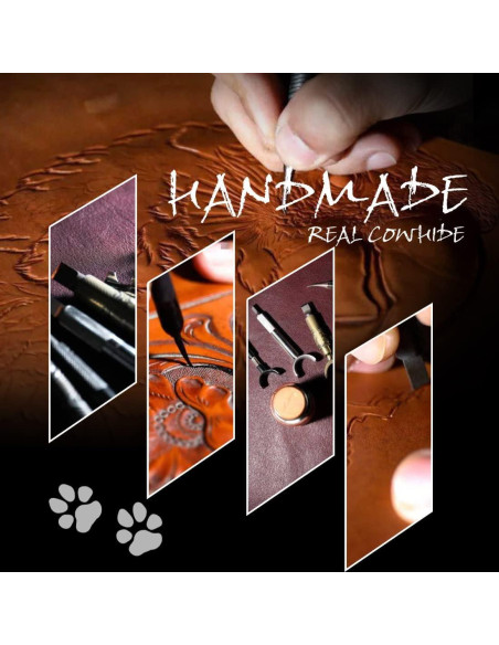 Soporte de Tiza de Cuero Curtido Vegetal KONLLEN Negro Soporte de Tiza de Cuero Curtido Vegetal KONLLEN Negro