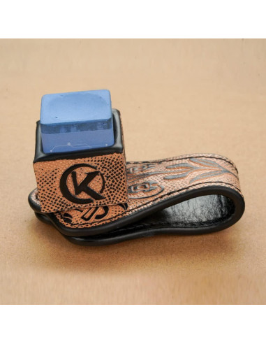 Soporte de Tiza de Cuero Curtido Vegetal KONLLEN Negro