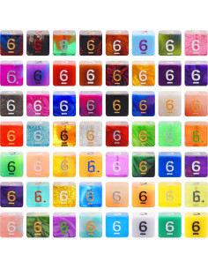 Juego de Dados de 6 Caras AUSTOR 56 Piezas con Bolsa 2