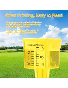 Pluviómetro Exterior Amarillo Pletpet 15 Piezas 13.5cm 2