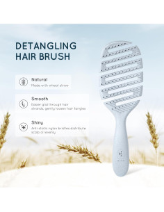 Cepillo Desenredante Ventilado Ecoed Azul para Todo Tipo de Cabello 2