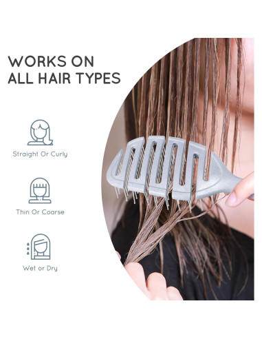 Cepillo Desenredante Ventilado Ecoed Azul para Todo Tipo de Cabello