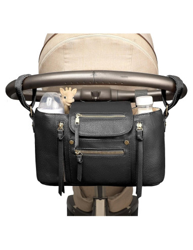 Organizador de Cochecito Miss Fong Negro con Soporte para Tazas