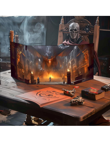 Pantalla de DM CZYY 4 Paneles Borrable para Dungeons y Dragons