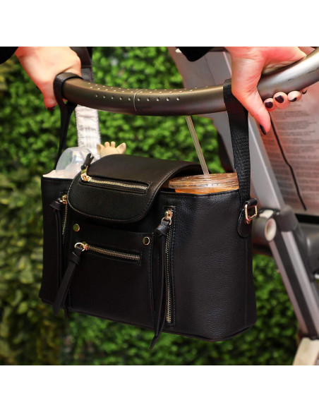 Organizador de Cochecito Miss Fong Negro con Soporte para Tazas