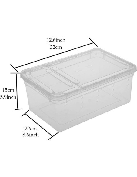 Caja de Alimentación para Reptiles Hamiledyi 32x21.8cm