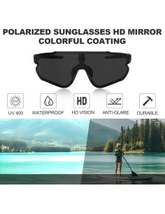 Gafas de sol deportivas polarizadas UV400 para correr y ciclismo 2