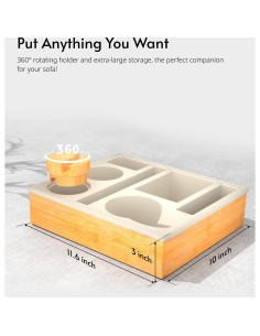 Bandeja organizadora para sofá RGBDOT - Soporte para taza y snacks 2