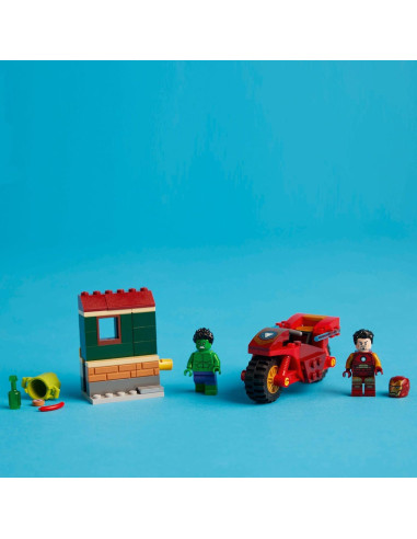 LEGO Marvel Iron Man con Moto y Hulk 68 Piezas 4+