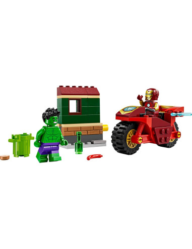 LEGO Marvel Iron Man con Moto y Hulk 68 Piezas 4+