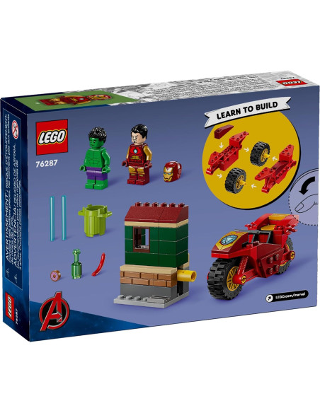 LEGO Marvel Iron Man con Moto y Hulk 68 Piezas 4+