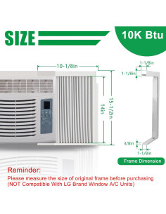 Panel Lateral Aire Acondicionado Forestchill 10,000 BTU Blanco 2