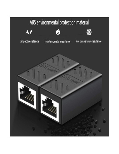 Acoplador RJ45 PLUSPOE Hembra a Hembra 10 Gbps - Paquete de 2