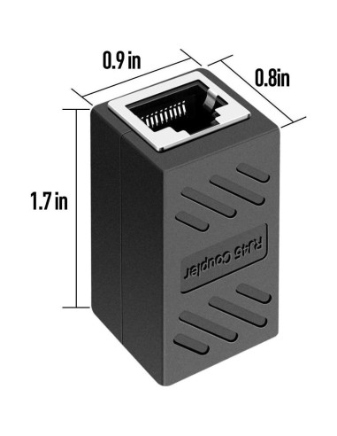 Acoplador RJ45 PLUSPOE Hembra a Hembra 10 Gbps - Paquete de 2