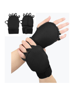 Guantes con peso para temblores YBWYDH - 1 par Negro