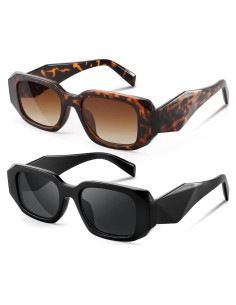 Gafas de sol rectangulares UV400 Vcarsian estilo Y2K unisex