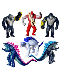 Set de 6 Figuras de Acción Godzilla x Kong TwCare 11.4 cm