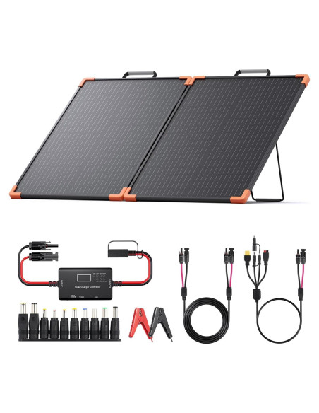 Panel Solar Portátil ZOUPW 100W Plegable IP68 para Camping