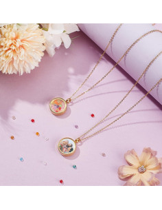 Colgante Flotante de Recuerdo UNICRAFTALE con Collar de Acero Inoxidable 2