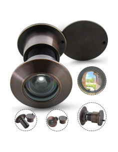 Mirilla de Puerta Earl Diamond Bronce Macizo 220 Grados