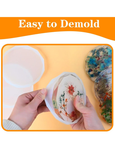 Moldes de Posavasos de Silicona ZQYSING 4 Piezas 13.2 cm