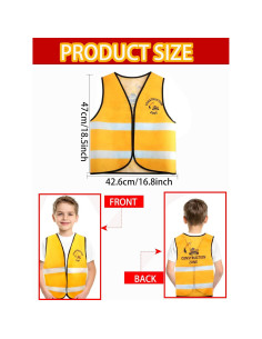 16 Piezas Disfraz de Chaleco Juego de Roles Niños Bombero Policía 2