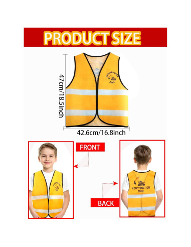 16 Piezas Disfraz de Chaleco Juego de Roles Niños Bombero Policía