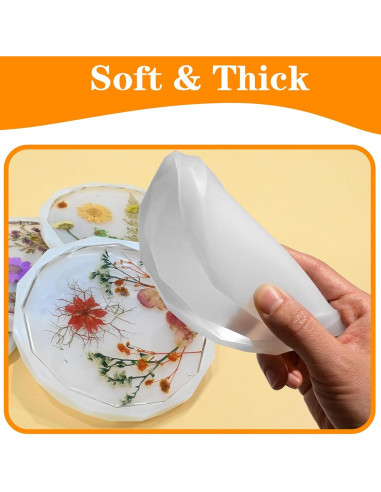 Moldes de Posavasos de Silicona ZQYSING 4 Piezas 13.2 cm