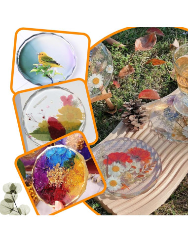 Moldes de Posavasos de Silicona ZQYSING 4 Piezas 13.2 cm