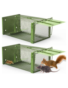 Trampas Humanas para Ratones Febiaeu - Paquete de 2, Acero Inoxidable