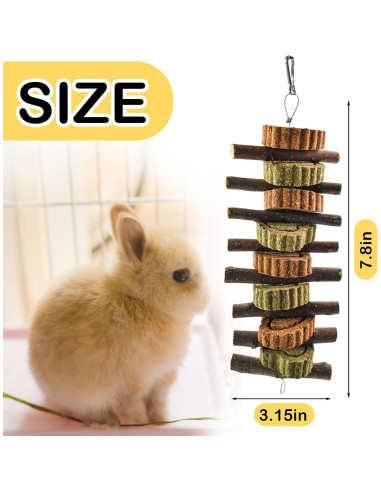 Juguetes de Masticar para Conejos MUYG - 4 Pcs Naturales