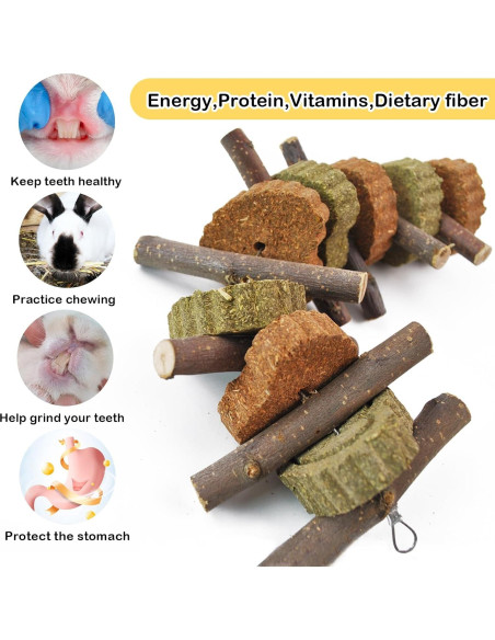 Juguetes de Masticar para Conejos MUYG - 4 Pcs Naturales