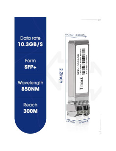 Transceptor SFP+ 10GBase-SR Timaxk 10Gbps 850nm 300m 2
