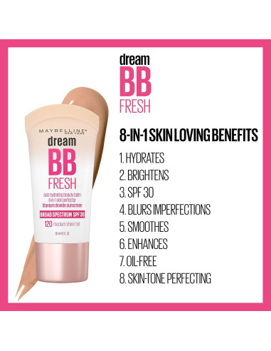 Crema BB Hidratante Maybelline Dream Fresh 8 en 1 SPF 30