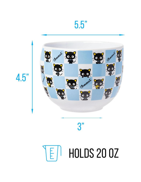 Plato de Cerámica para Ramen Silver Buffalo Chococat 20 oz