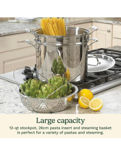 Olla de Cocina Cuisinart 12 Cuartos Acero Inoxidable 77-412P1 2