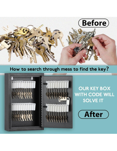 Armario de Llaves KYODOLED con Cerradura para 40 Llaves