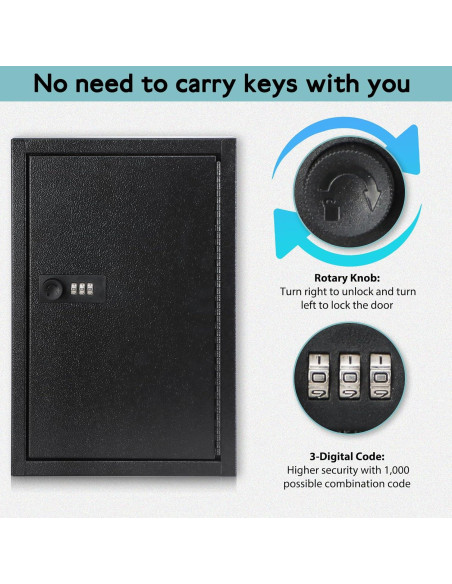 Armario de Llaves KYODOLED con Cerradura para 40 Llaves