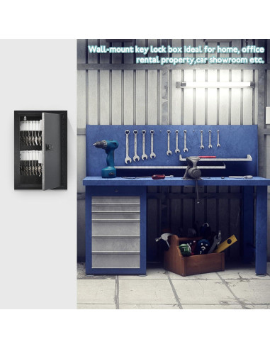 Armario de Llaves KYODOLED con Cerradura para 40 Llaves