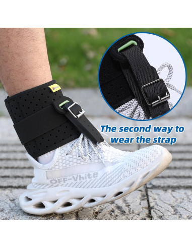 Soporte de Tobillo Tenbon Férula Pie Caído Ajustable Negro