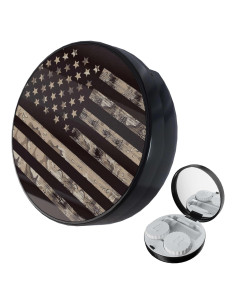 Estuche para Lentes de Contacto LRITER Bandera Americana Portátil